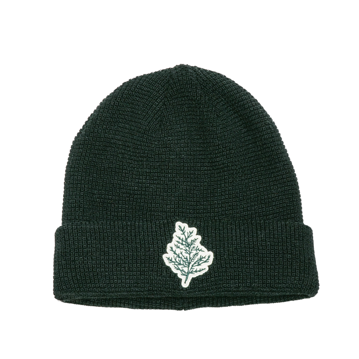 Cedar Lakes Waffle Leaf Patch Beanie