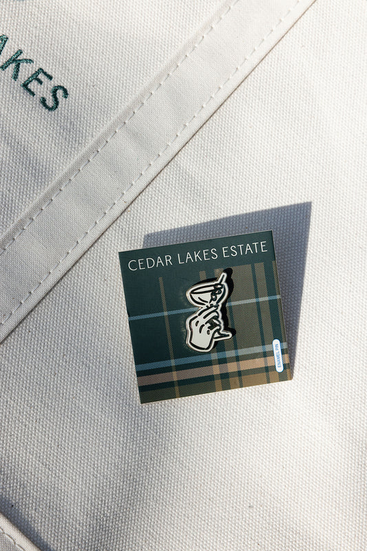 Coupe Glass Enamel Pin