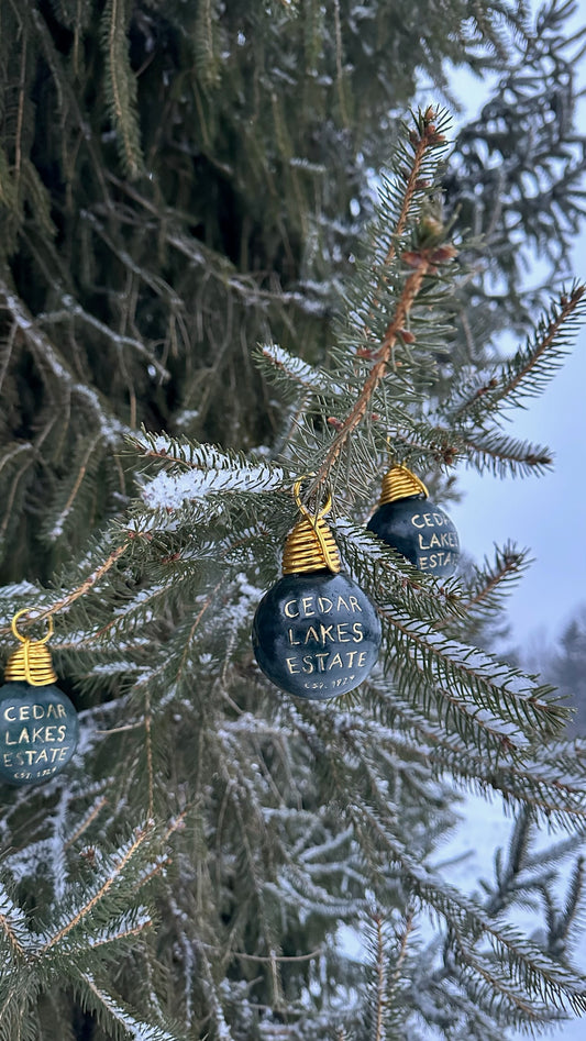 Ceramic Cedar Lakes Estate Ornament
